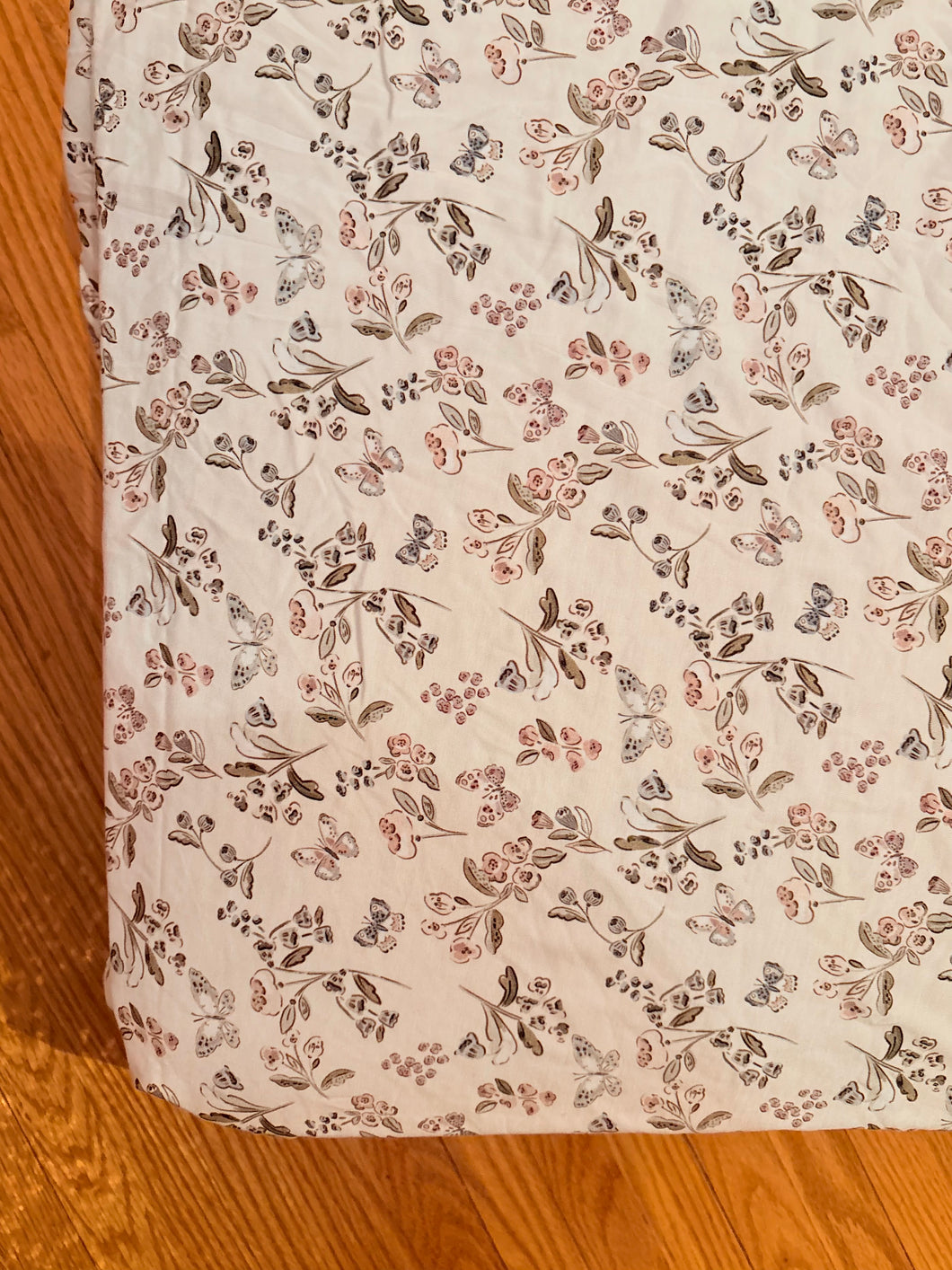 Frosted Floral Crib Sheet