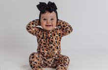 Load image into Gallery viewer, Cheetah Zippered Rompers