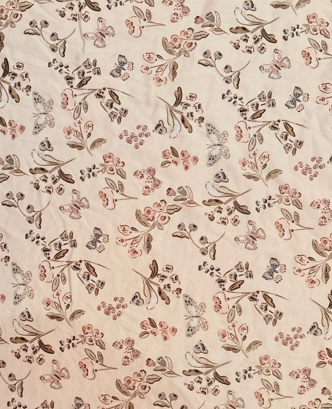 Frosted Floral Peach Tree Bow