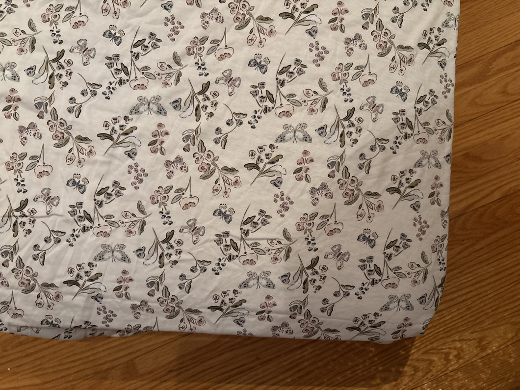 Frosted Floral Crib Sheet
