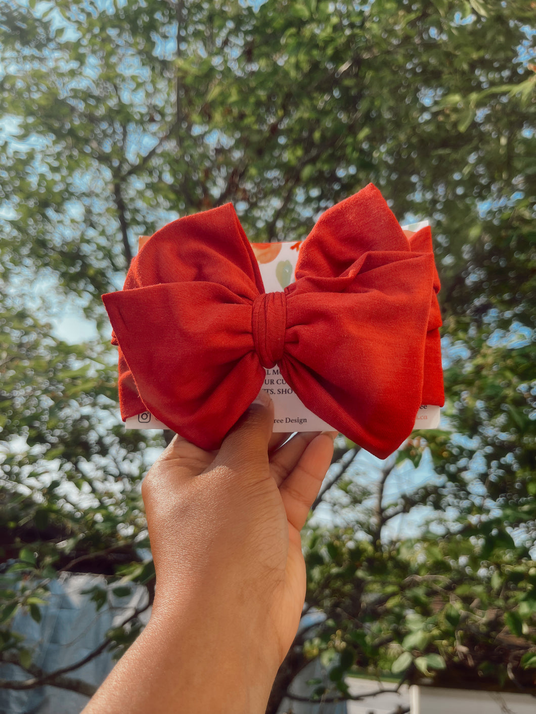 Red Peach Tree Bow