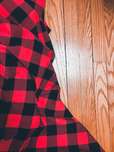 Buffalo Plaid Peach Pom