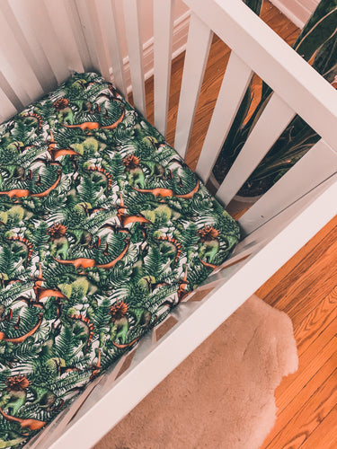 Dino Fitted Crib Sheet