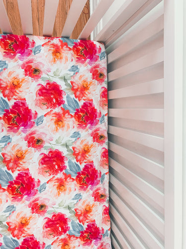 Floral art Fitted Crib Sheet