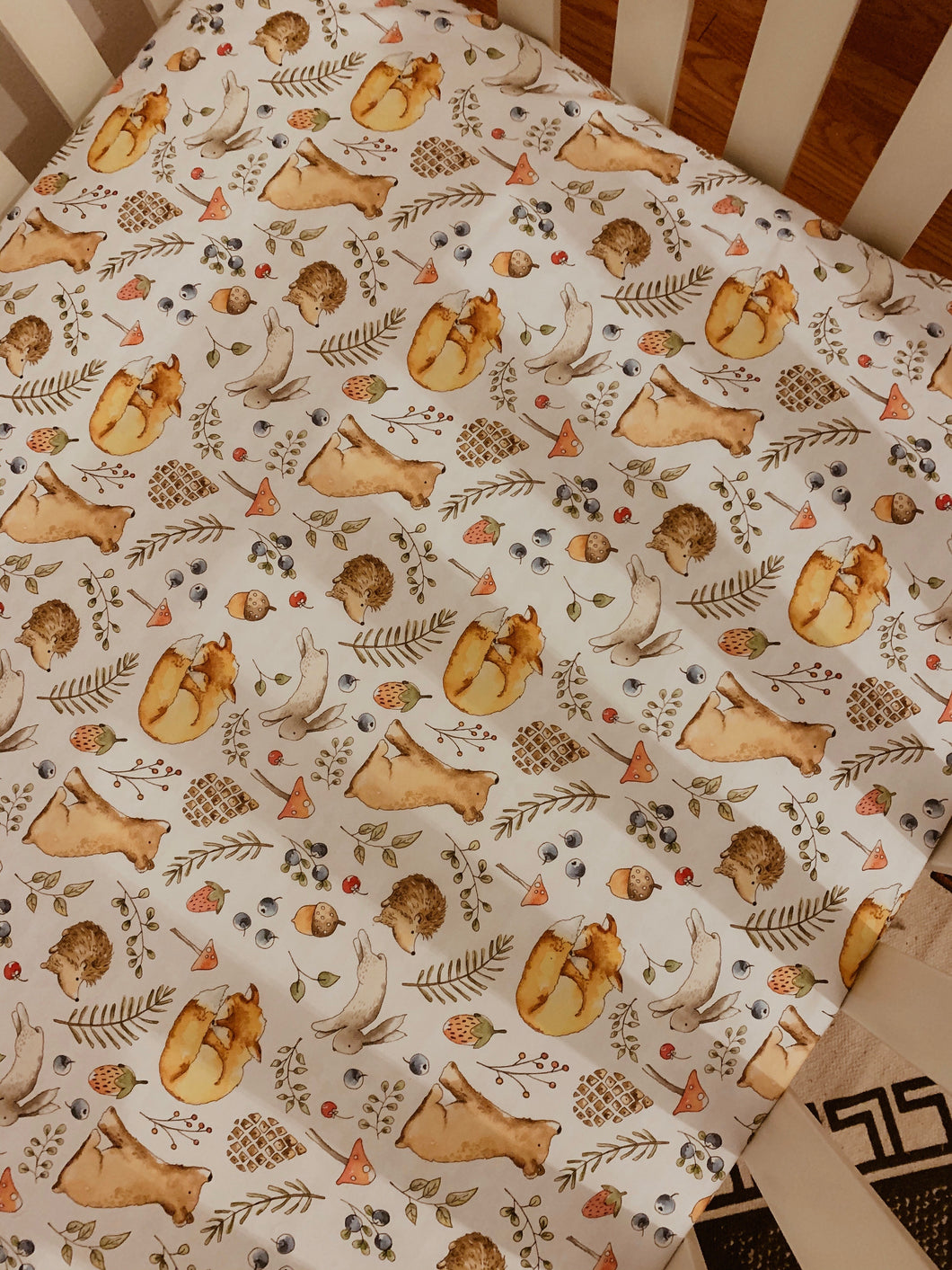 Crib sheets cheap woodland