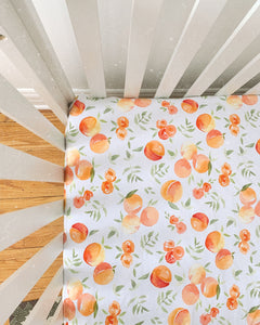 Perfect Peach Fitted Crib Sheet